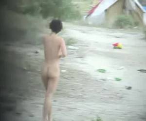 She thought secretly to be able to urinate in the campsite. Naked she walked to her tent and finds a spot to pee. Well, when it was you on the camera!